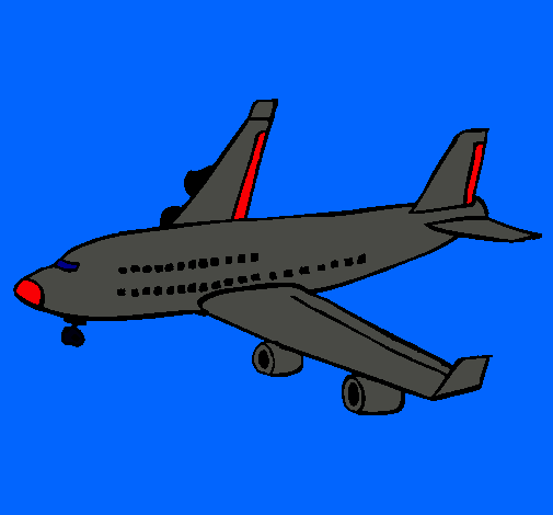 Dibujo Avión de pasajeros pintado por mark15