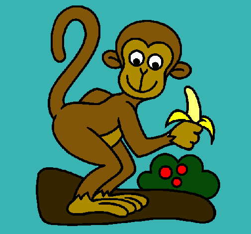 Dibujo Mono pintado por Nayla