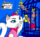 Dibujo La gata de Barbie descubre a las hadas pintado por ashleyp