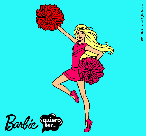Dibujo Barbie animadora pintado por caterin5678