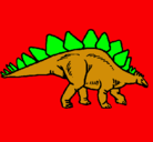 Dibujo Stegosaurus pintado por q-lo