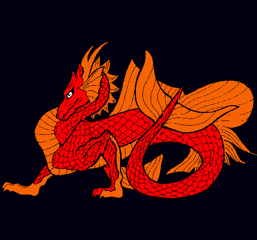 Dibujo Dragón de mar pintado por FloRR