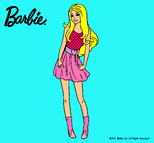 Dibujo Barbie veraniega pintado por rania