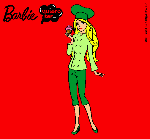 Dibujo Barbie de chef pintado por amalia