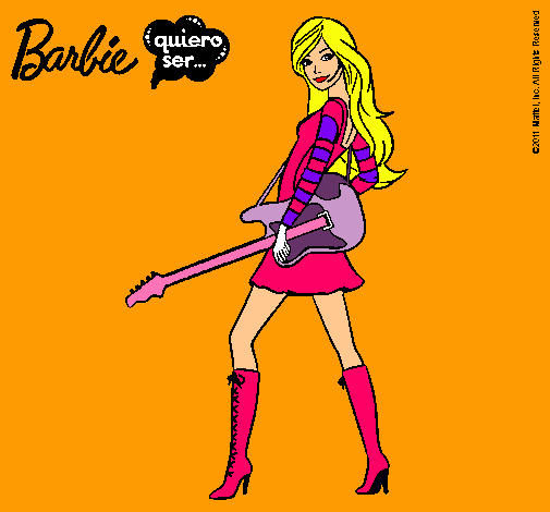 Dibujo Barbie la rockera pintado por eilynsita1