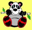 Dibujo Oso panda pintado por jonatan
