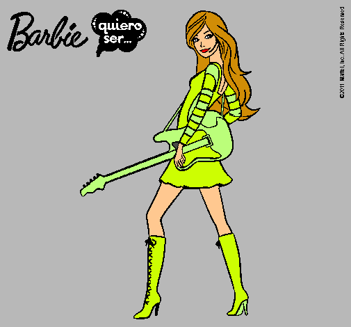 Dibujo Barbie la rockera pintado por  Periitha