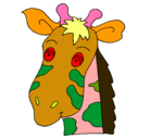 Dibujo Cara de jirafa pintado por 223133