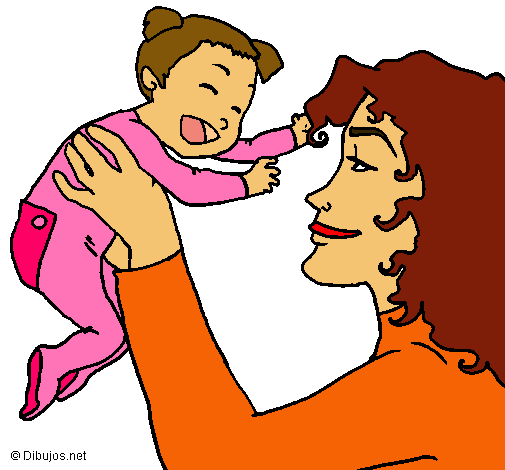 Dibujo Madre con su bebe pintado por miitzii