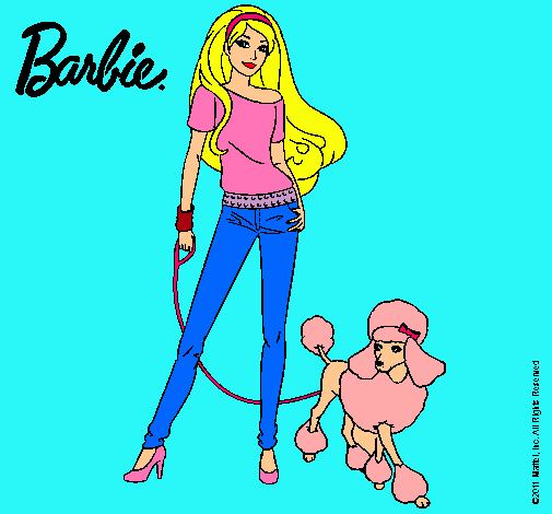 Dibujo Barbie con look moderno pintado por ashleyp