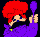 Dibujo Chef con bigote pintado por adrielyz