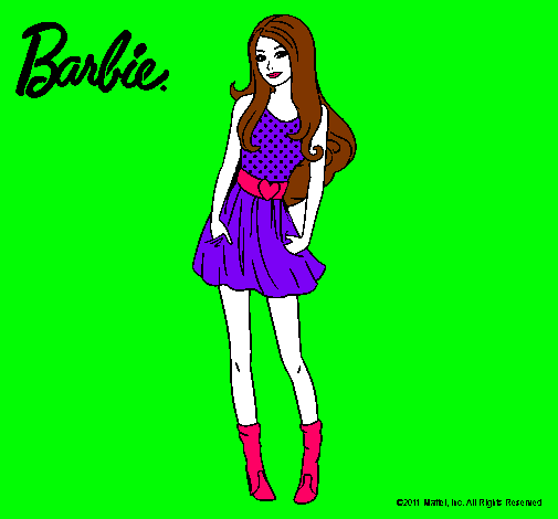 Dibujo Barbie veraniega pintado por alison_