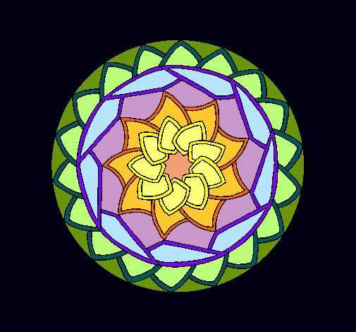 Dibujo Mandala 1 pintado por laurakikyo