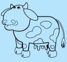 Dibujo Vaca pensativa pintado por karybenja