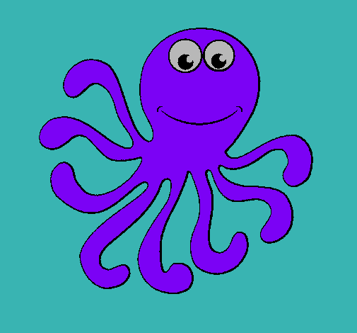 Dibujo Pulpo 2 pintado por Valu001