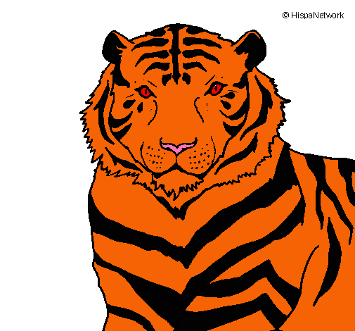 Dibujo Tigre pintado por raruto