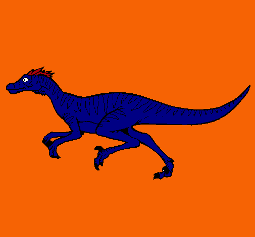 Dibujo Velociraptor pintado por Hot-Wheels