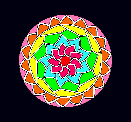 Dibujo Mandala 1 pintado por xamina