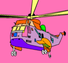 Dibujo Helicóptero al rescate pintado por AGUSTINA22