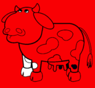Dibujo Vaca pensativa pintado por jogecalebc