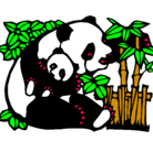 Dibujo Mama panda pintado por fashio