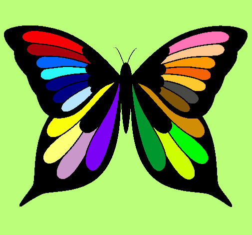 Dibujo Mariposa pintado por nach