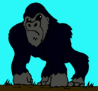 Dibujo Gorila pintado por fghuo