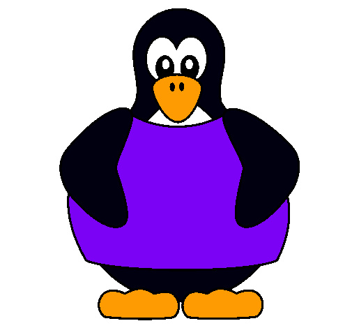 Dibujo Pingüino pintado por angik