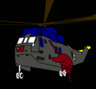 Dibujo Helicóptero al rescate pintado por secreto