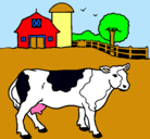 Dibujo Vaca pasturando pintado por migu