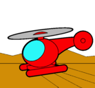 Dibujo Helicóptero pequeño pintado por claro