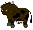 Dibujo Vaca pensativa pintado por truick2