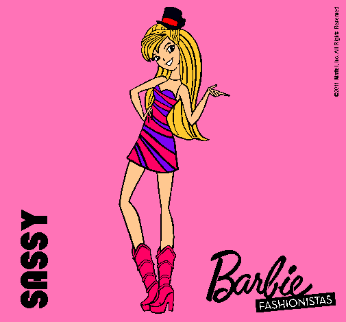 Dibujo Barbie Fashionista 2 pintado por luciaji