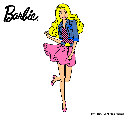 Dibujo Barbie informal pintado por martuki