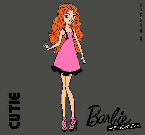 Dibujo Barbie Fashionista 3 pintado por amalia