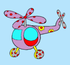 Dibujo Helicóptero adornado pintado por cari