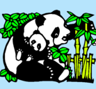 Dibujo Mama panda pintado por dhsgluywd