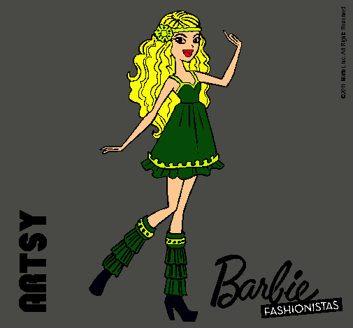 Dibujo Barbie Fashionista 1 pintado por amalia