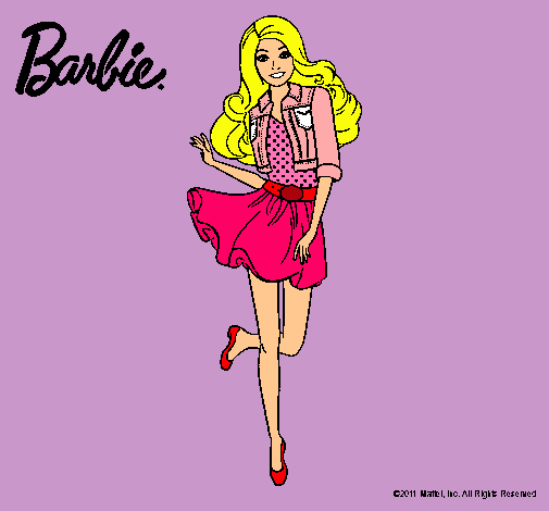 Dibujo Barbie informal pintado por sofi12