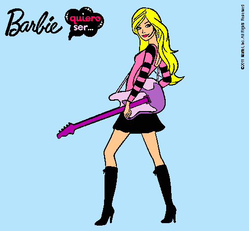 Dibujo Barbie la rockera pintado por Valee-Layz