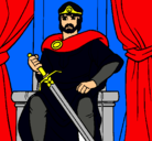Dibujo Caballero rey pintado por annakamila