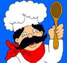 Dibujo Chef con bigote pintado por samuforo