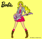 Dibujo Barbie guitarrista pintado por faritalista