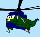 Dibujo Helicóptero al rescate pintado por carballo