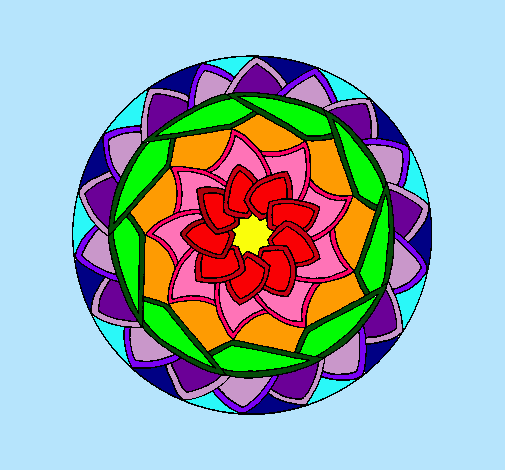 Dibujo Mandala 1 pintado por Malenitaa