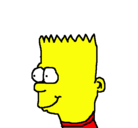 Dibujo Bart pintado por annakamila
