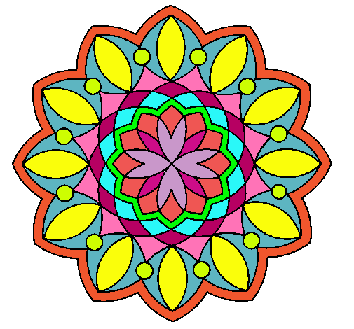 Dibujo Mandala 3 pintado por Marianitha