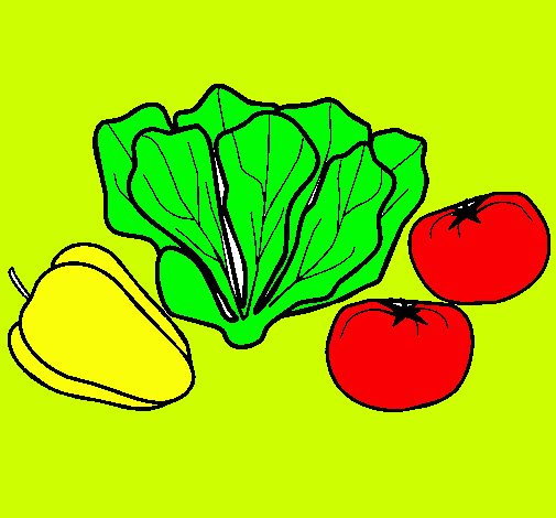 Dibujo Verduras pintado por madonna 