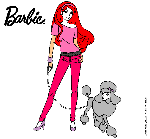 Dibujo Barbie con look moderno pintado por fanny2002