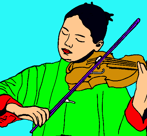 Dibujo Violinista pintado por madonna 